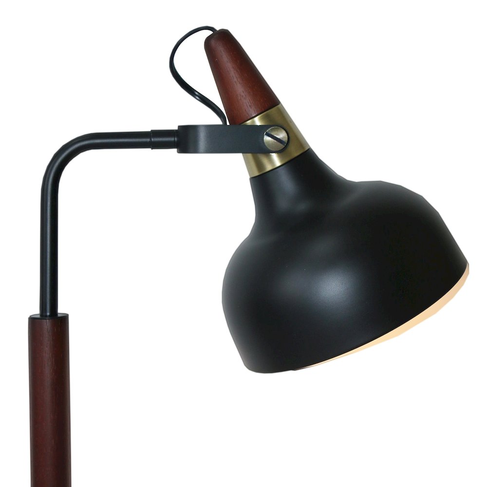 Glowlite Black Table Lamp with Cone Shade. Picture 1