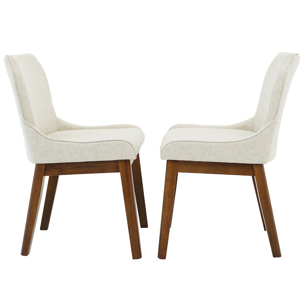 Ellis Dining Chair Set of 2 - Beige Fabric. Picture 6