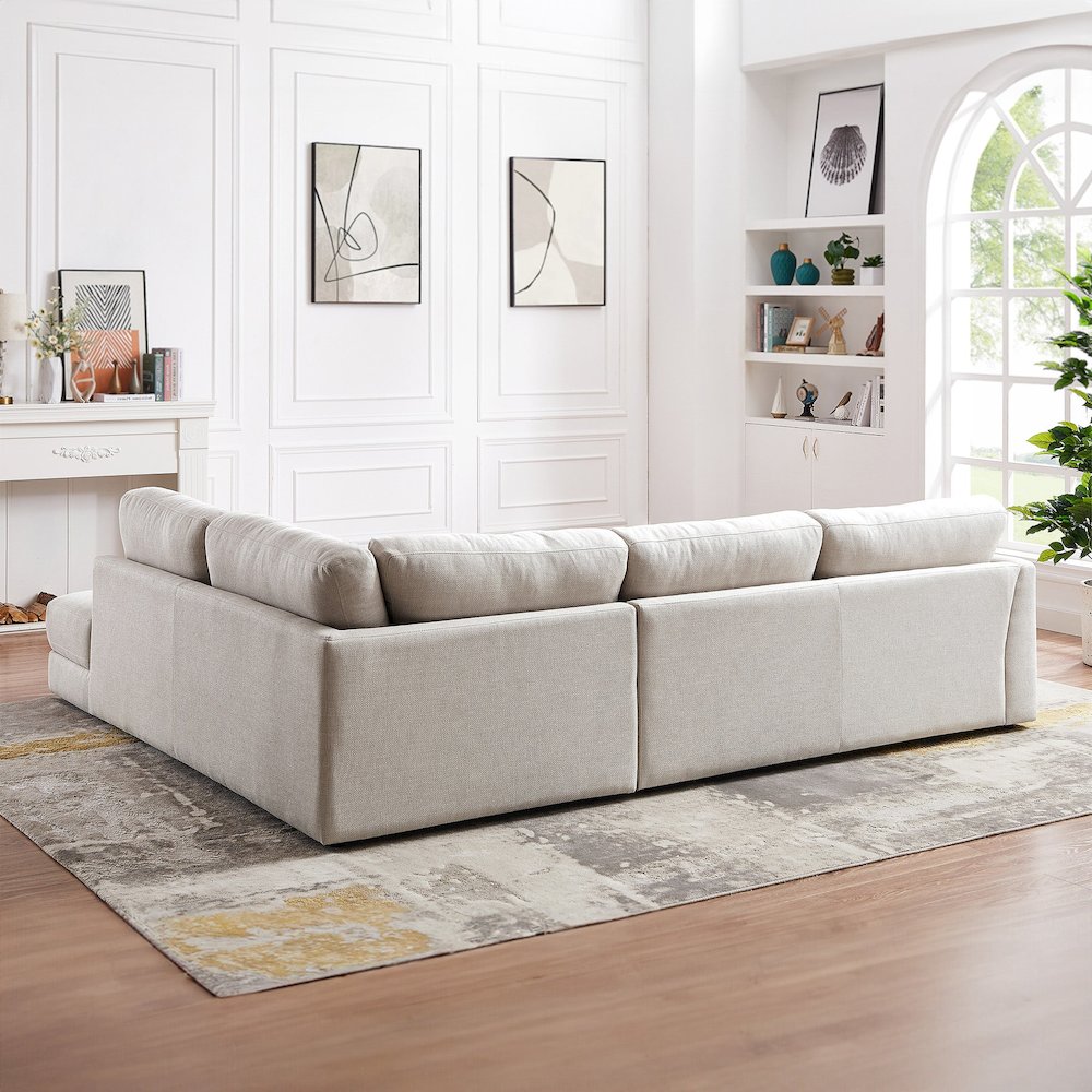 Glander Grey Fabric Left-Facing Sectional Sofa. Picture 5