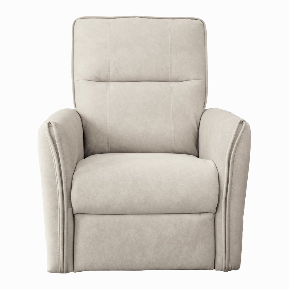 Asheville Cream Suede Recliner Chair. Picture 5