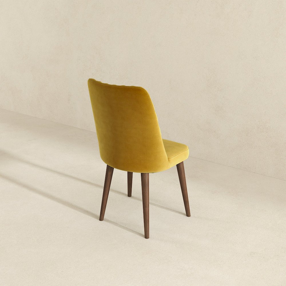Katie Gold Velvet Dining Chair (Set Of 2). Picture 6