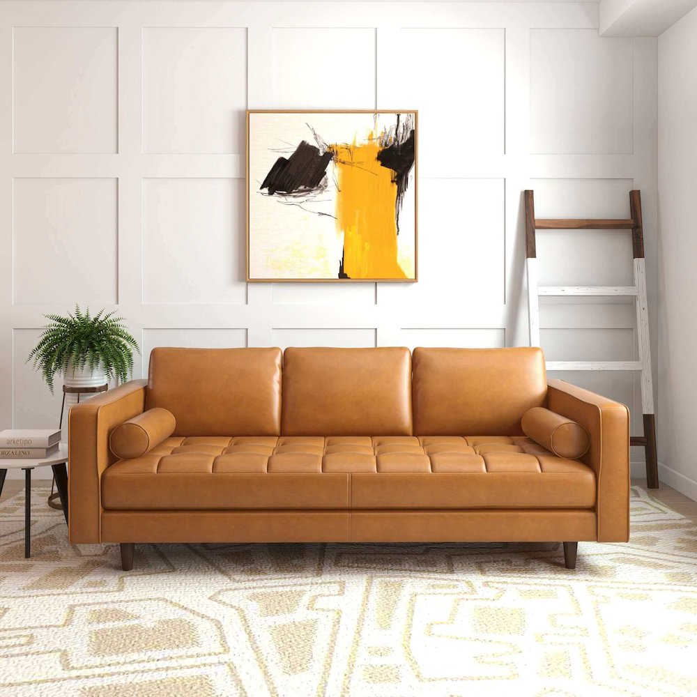 Catherine Mid-Century Modern Sofa. Picture 2