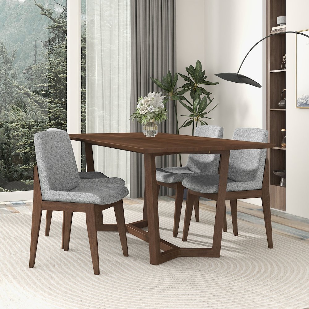 Crystal Dining Chair (Set of 2, Light Grey). Picture 2