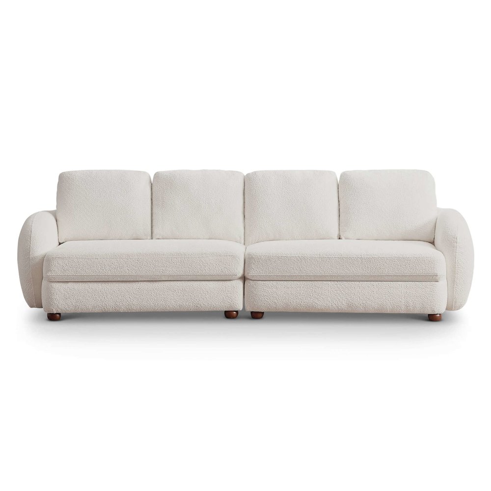 Paton 114.5'' Boucle Fabric Sofa. Picture 1