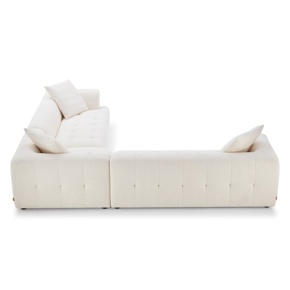 Kaynes Ivory Boucle Corner Sofa. Picture 5