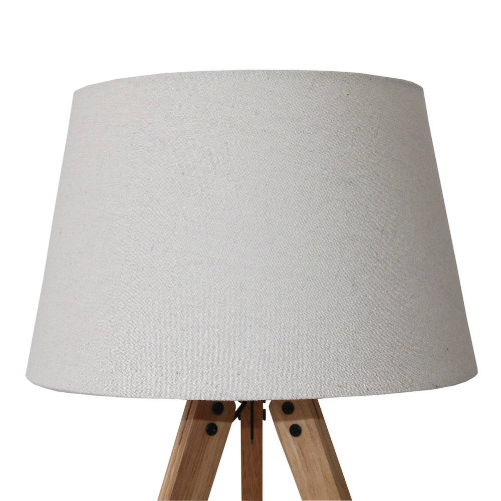 Birch Three Legged Wooden Bar Table Lamp - Natural. Picture 3
