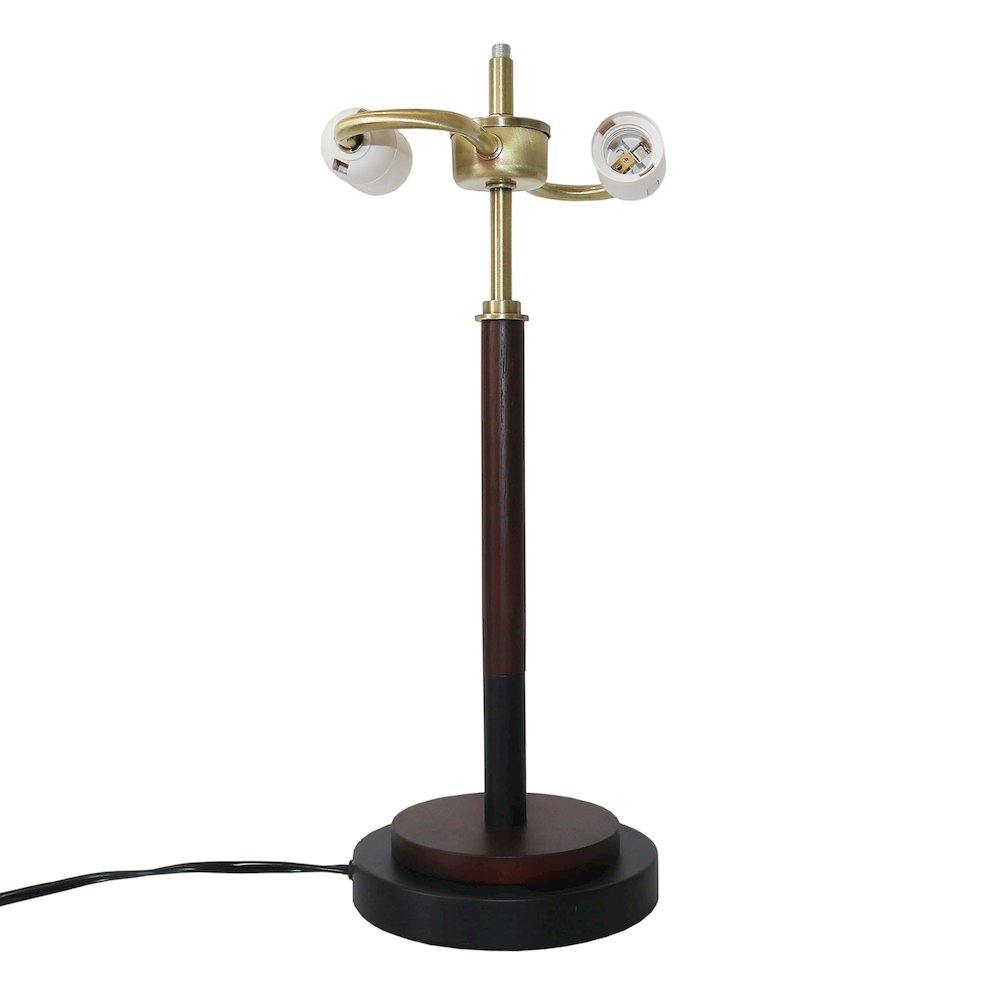 Cosmiclume Black Umbrella Shaped Table Lamp - Walnut - Bronze. Picture 3