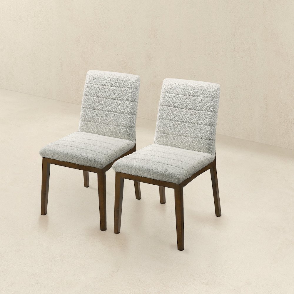 Ines White Boucle Dining Chair (Set Of 2). Picture 5