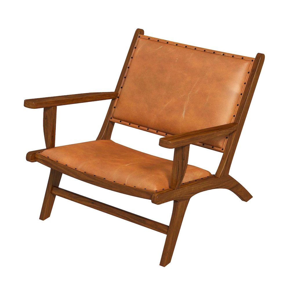 Daniel Leather Arm Chair. Picture 1