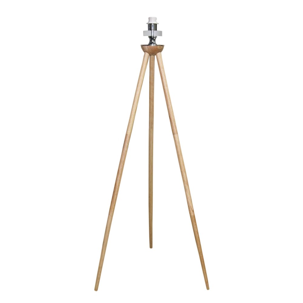Lirios Three Legged Wooden Strip Floor Lamp - Natural. Picture 4