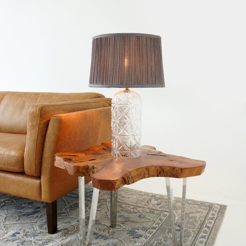 Luxora Table Lamp Gold - Clear and Grey. Picture 6