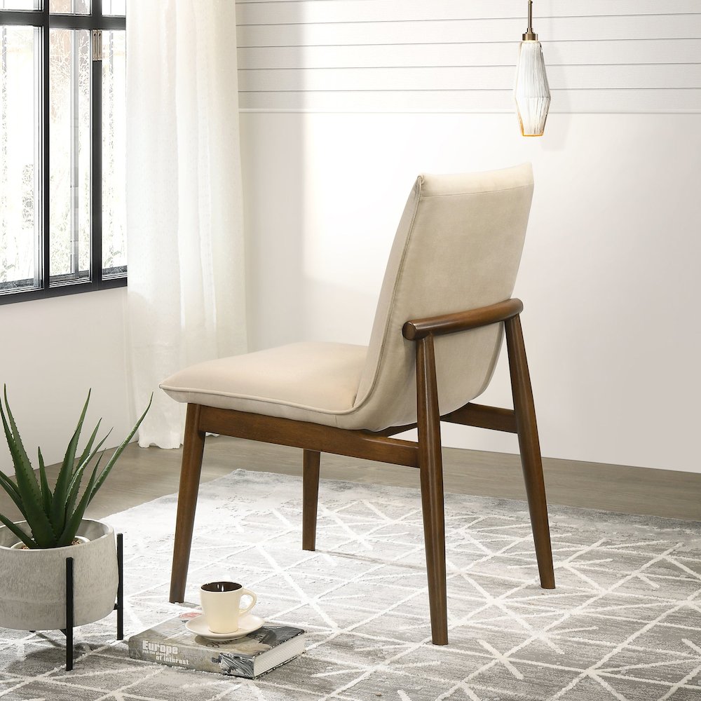Monza Beige Velvet Dining Chair (Set Of 2). Picture 5