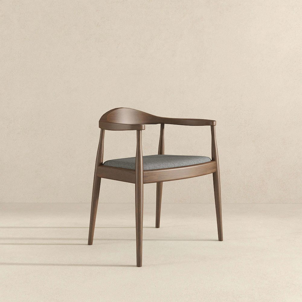 Kelly Grey Fabric Dining Chair. Picture 3
