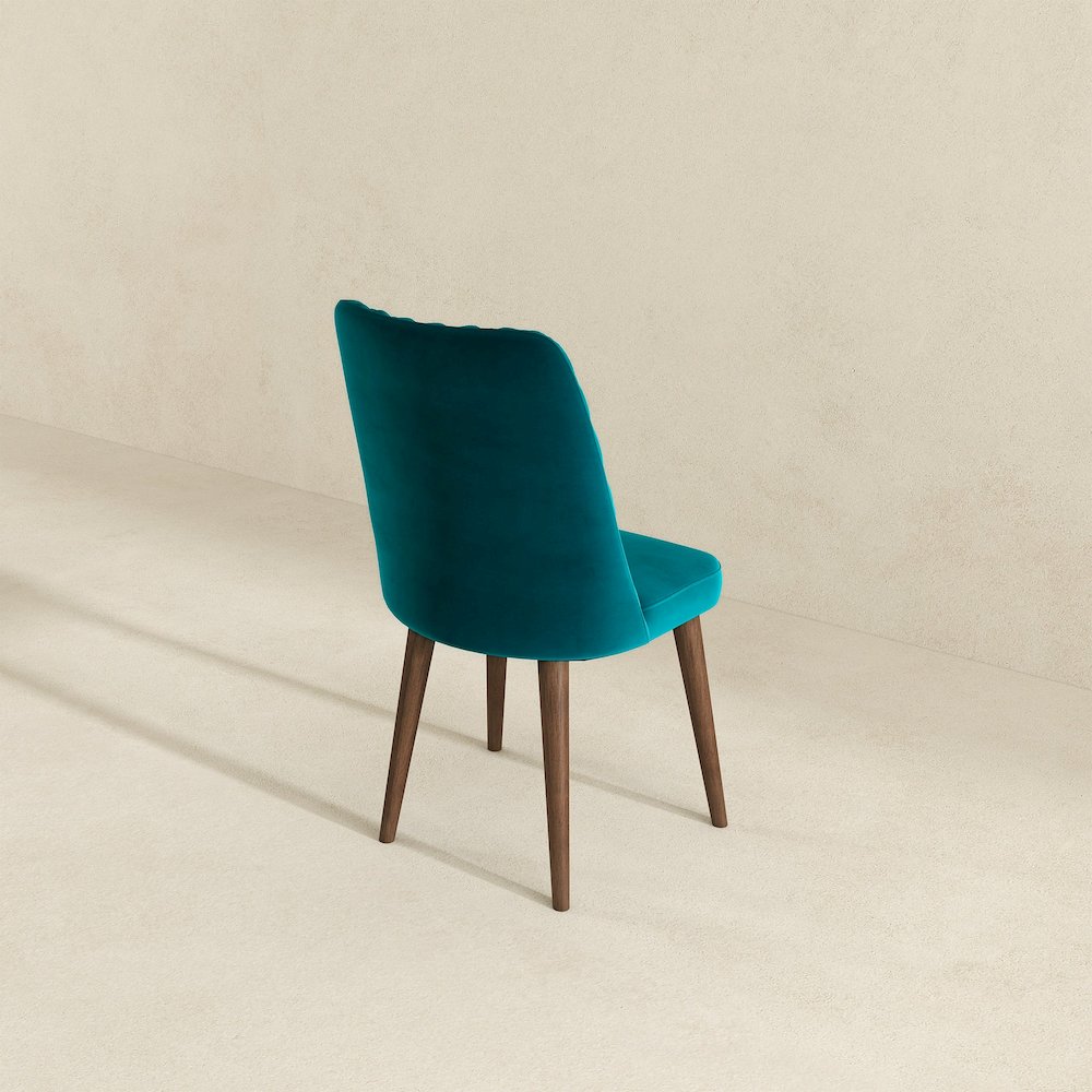 Katie Teal Velvet Dining Chair (Set Of 2). Picture 6
