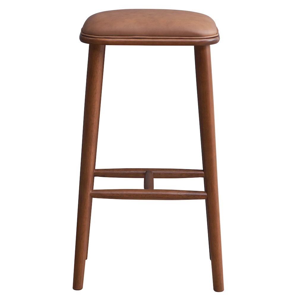 Jason Walnut PU Leather Bar Stool. Picture 1