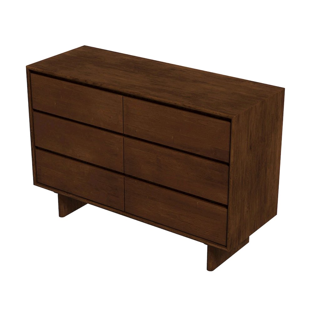 Dubrovnik Mid Century Modern Walnut Dresser With 6 Drawers. Picture 1