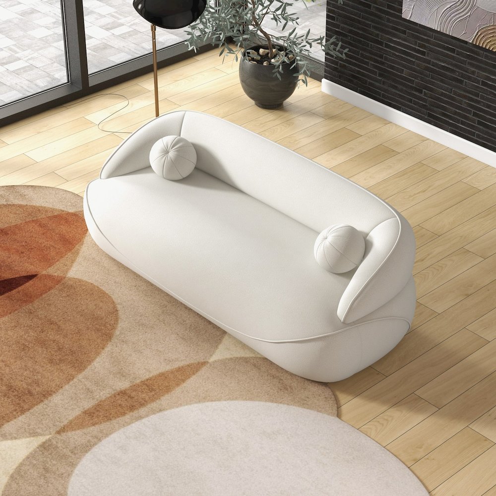 Andrew Beige Boucle Sofa. Picture 9