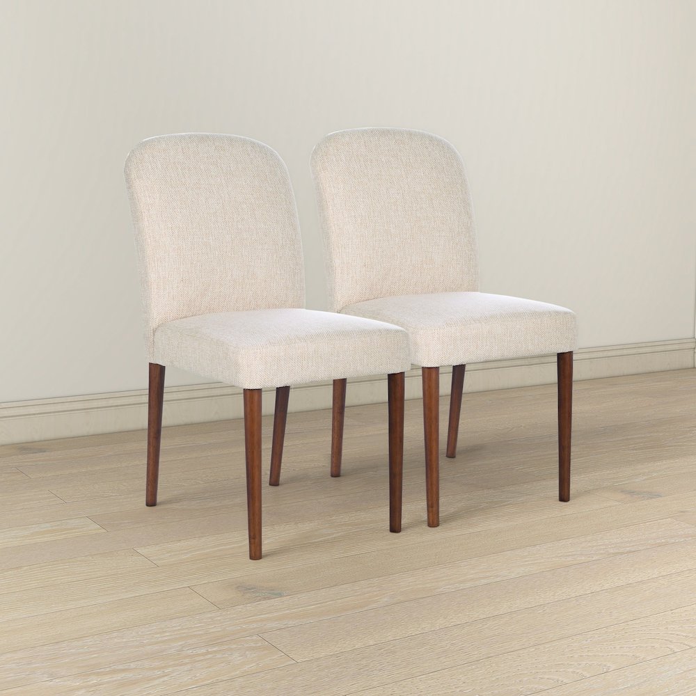 Capri Beige Fabric Dining Chair (Set Of 2). Picture 3