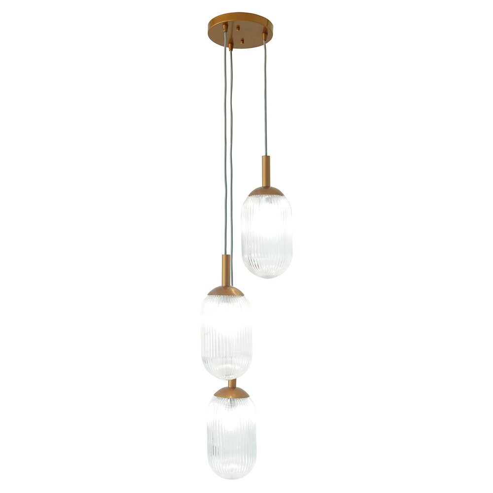 Gala Pendant Lamp - Bronze and Clear. Picture 3