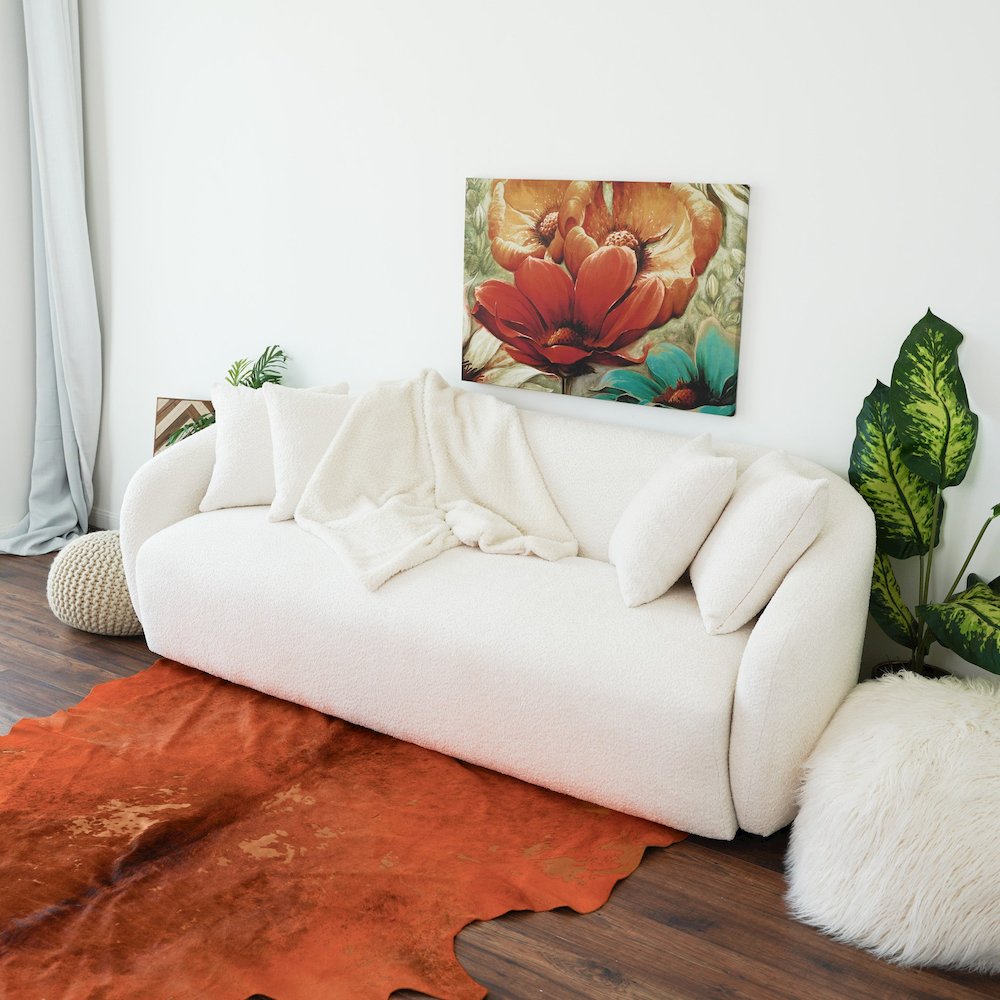 Linden Ivory Boucle Sofa. Picture 3