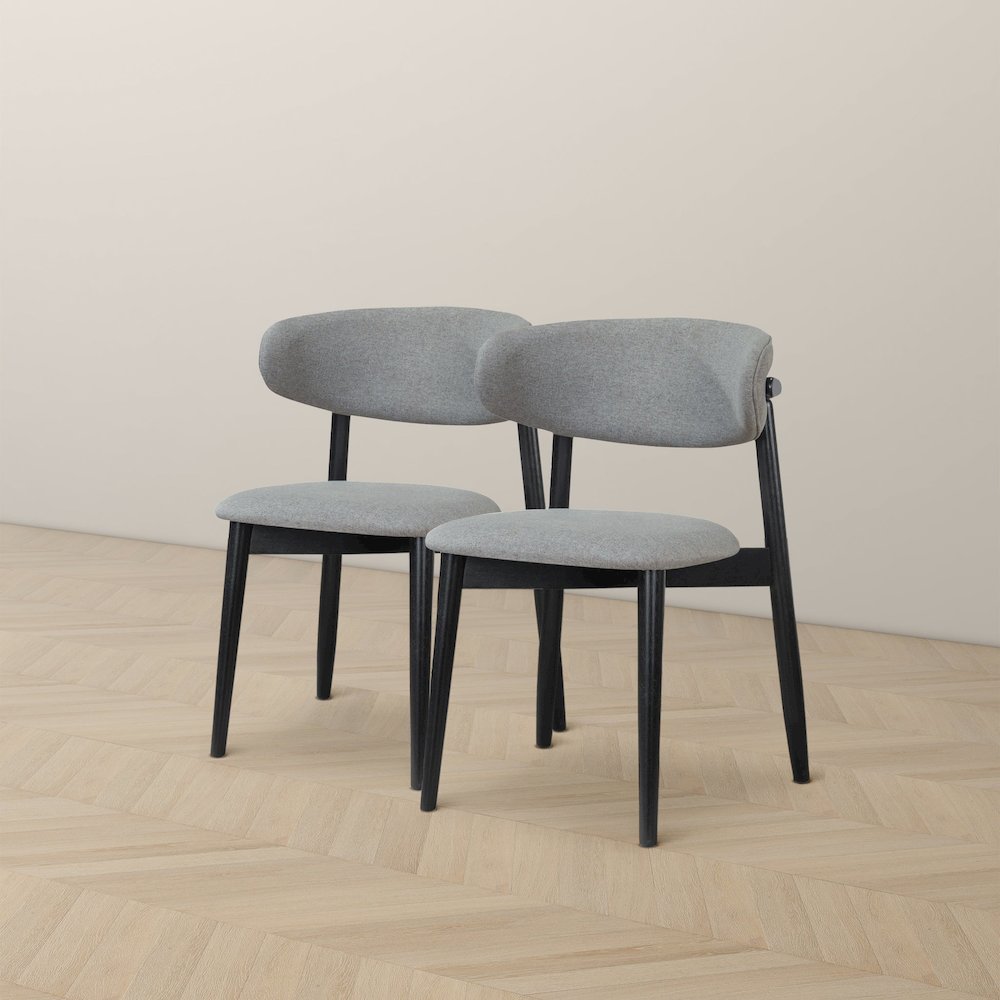 Korbin Grey Fabric Dining Chair (Set of 2). Picture 8