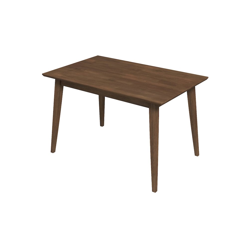 Levi Modern Style Solid Wood Rectangular Walnut Top Dining Table 47". Picture 6