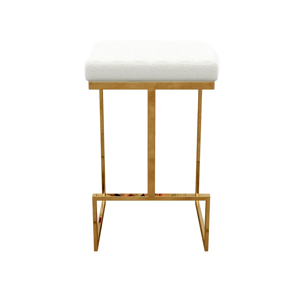 Joel Beige Boucle Counter Stool. Picture 2