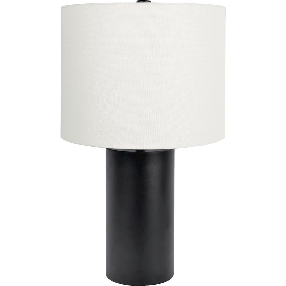 Aura Black Table Lamp with On/Off Switch Black Block Base. Picture 1