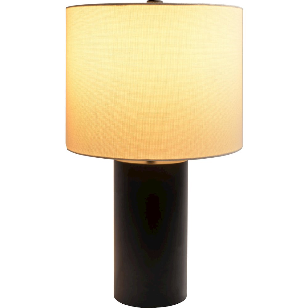 Aura Black Table Lamp with On/Off Switch Black Block Base. Picture 4
