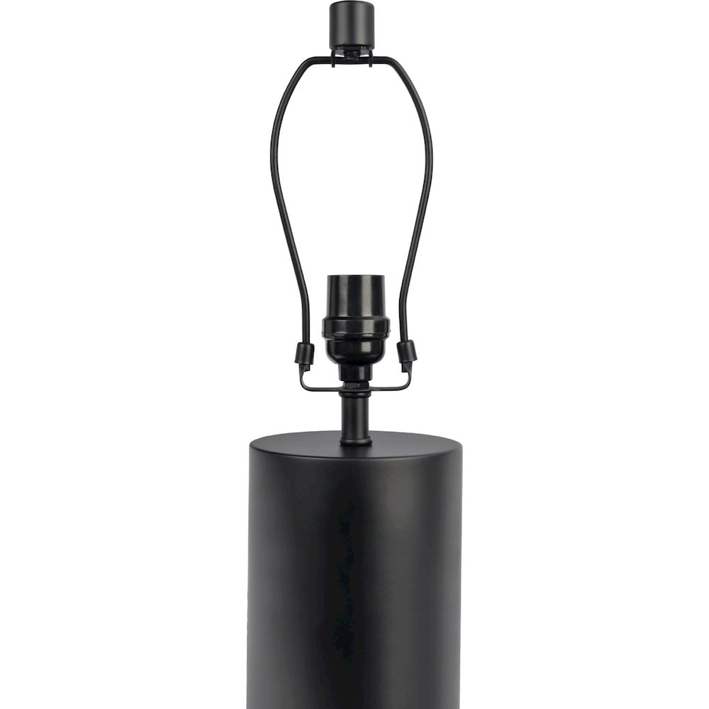 Aura Black Table Lamp with On/Off Switch Black Block Base. Picture 3