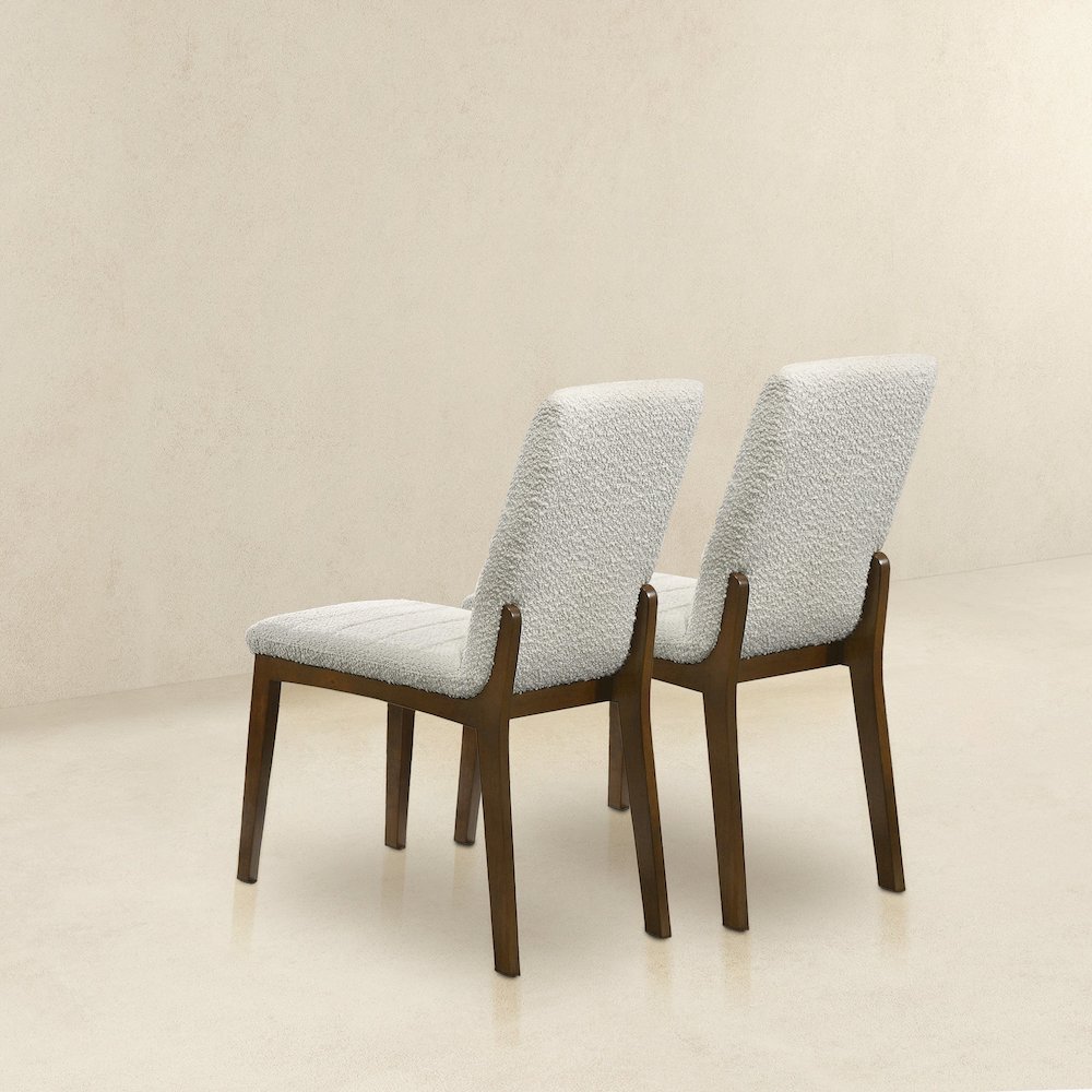 Ines White Boucle Dining Chair (Set Of 2). Picture 4