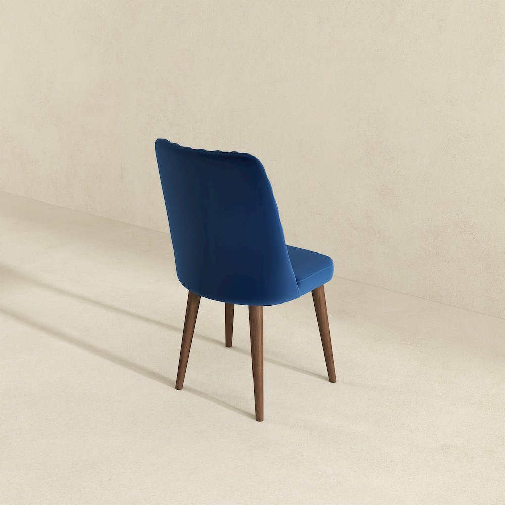 Katie  Navy Blue Velvet Dining Chair (Set Of 2). Picture 6