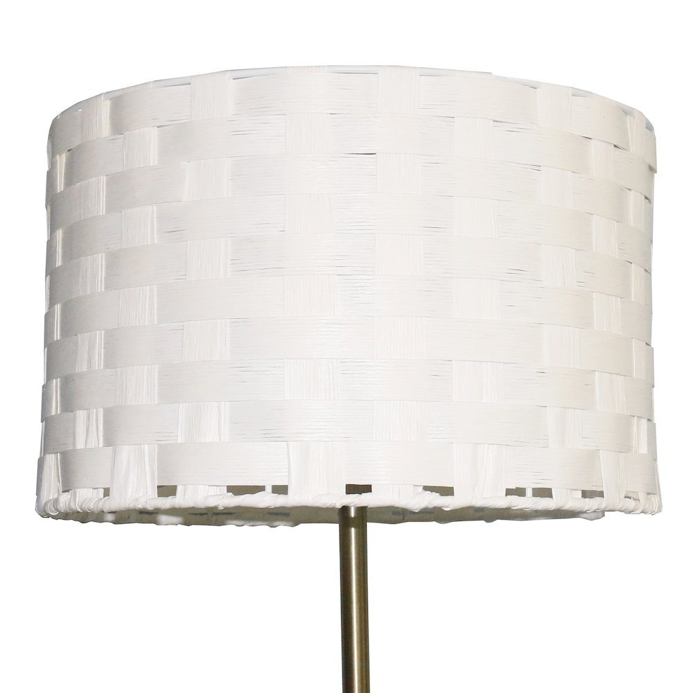 Viora Marble Base Floor Lamp - Dark Brown and White. Picture 3