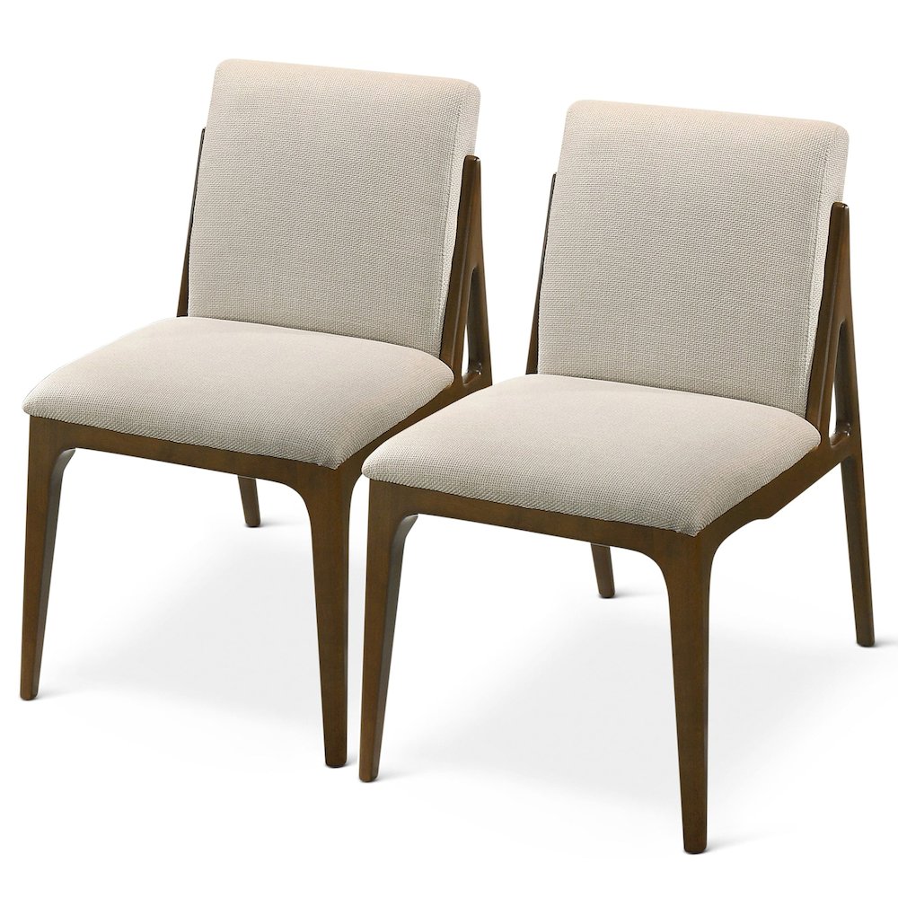 Grivelle Cream Fabric Dining Chair (Set Of 2). Picture 1