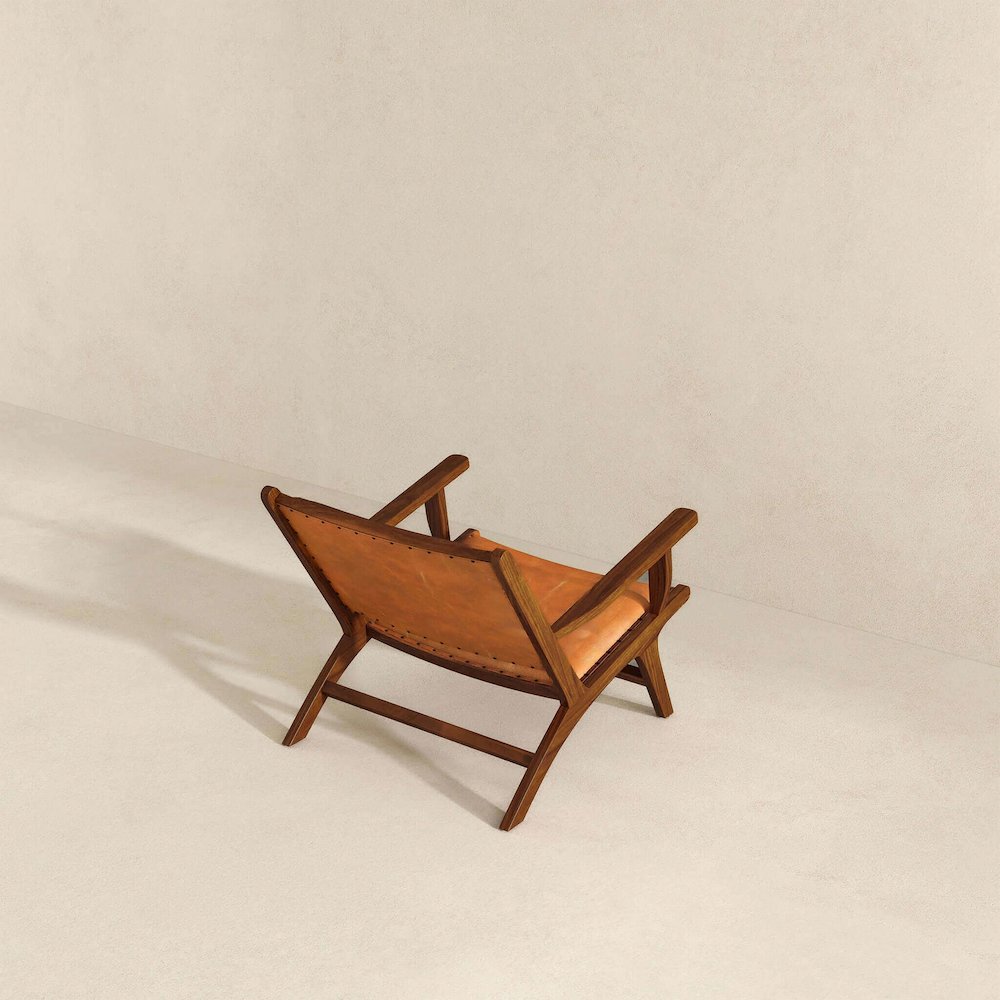 Daniel Leather Arm Chair. Picture 4