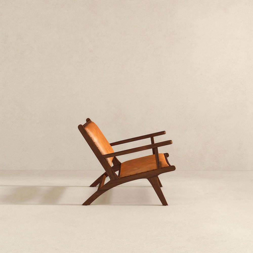 Daniel Leather Arm Chair. Picture 5