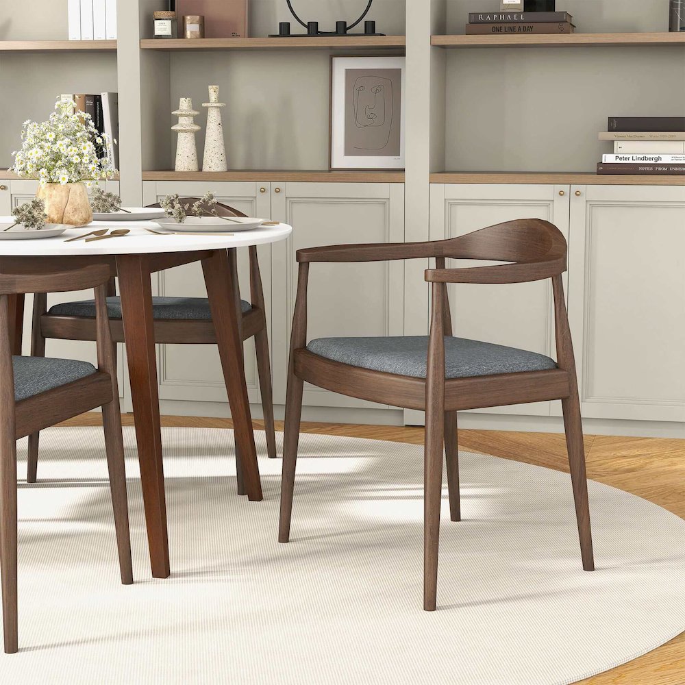 Kelly Grey Fabric Dining Chair. Picture 5
