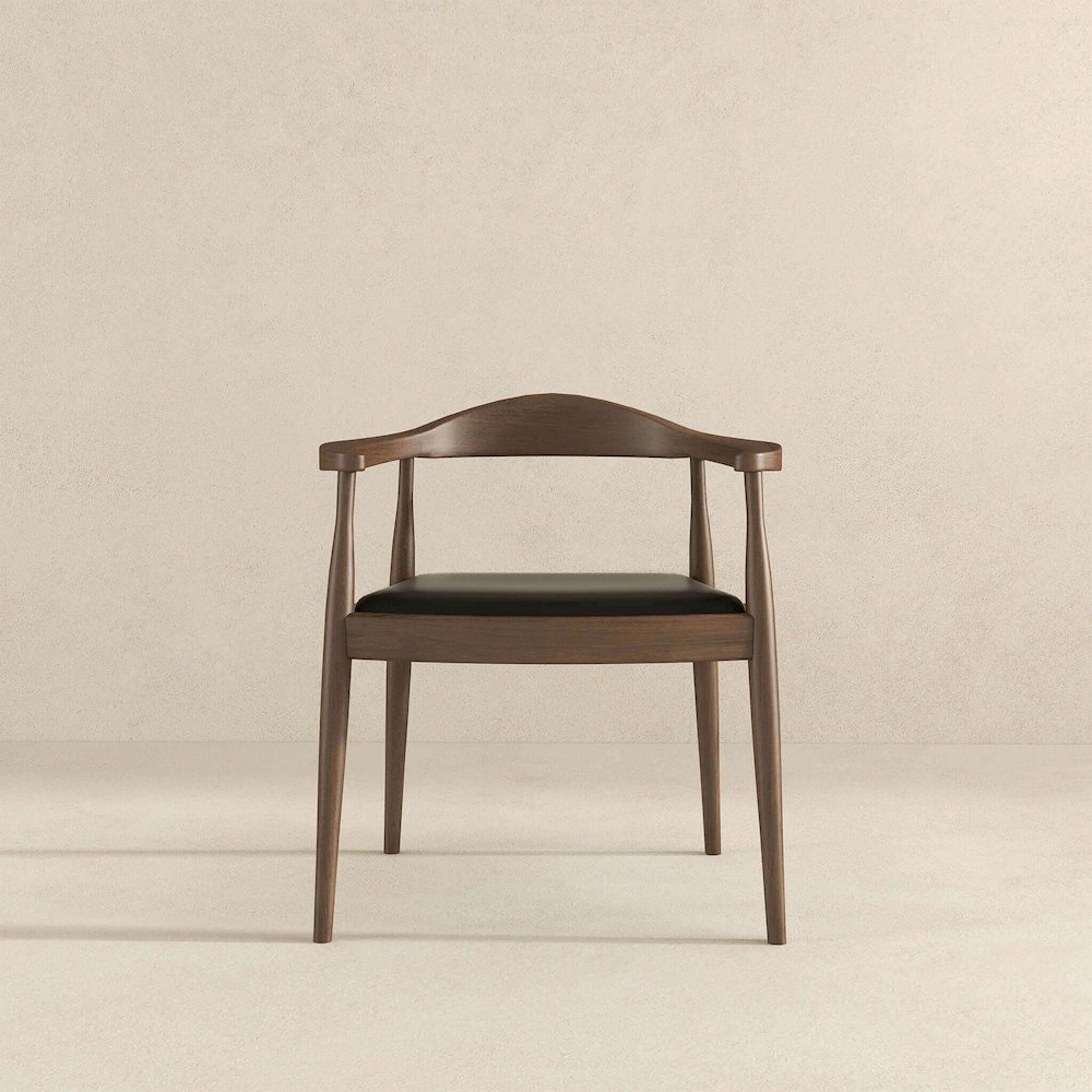 Kelly Black Vegan Leather Dining Chair. Picture 2