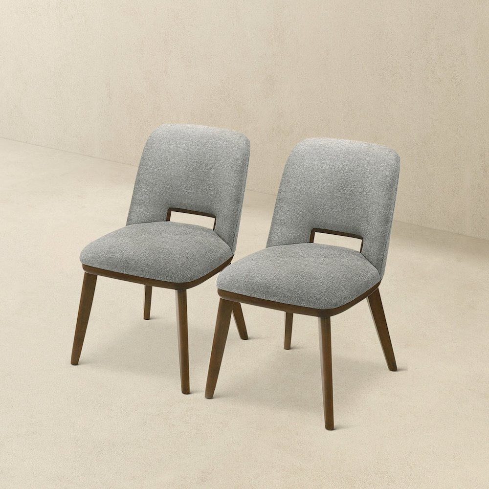 Blaken Light Grey Fabric Dining Chair (Set Of 2). Picture 6