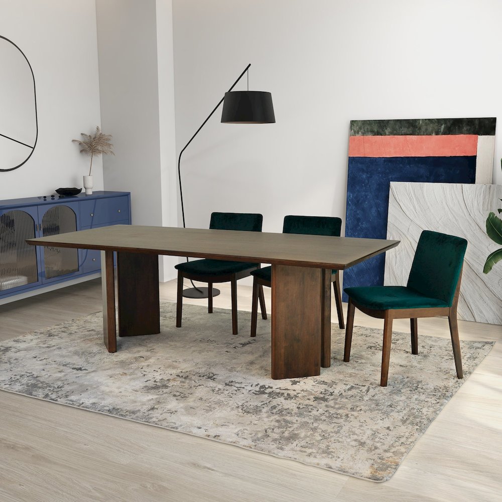 Alden Walnut Dining Table. Picture 4