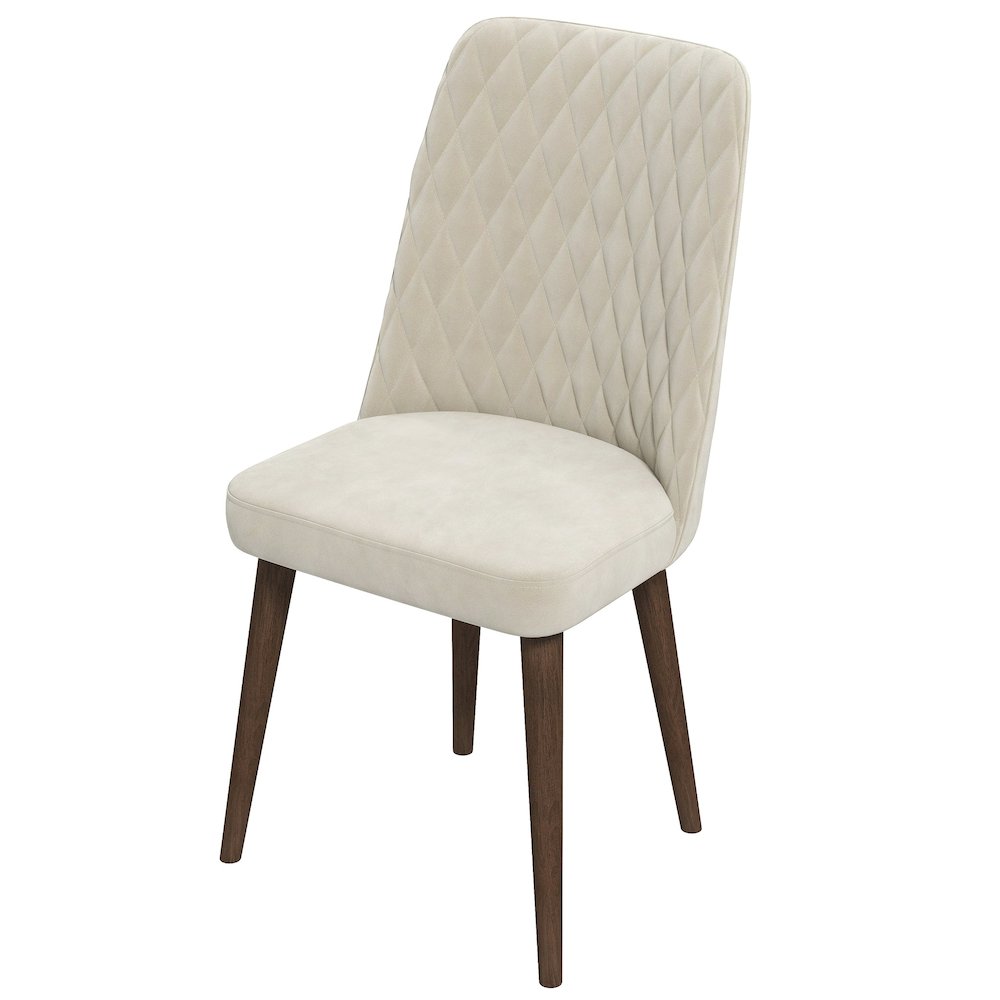 Katie Beige Velvet Dining Chair (Set Of 2). Picture 7