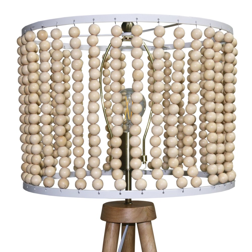 Brillo Three Legged Floor Lamp Natural. Picture 3