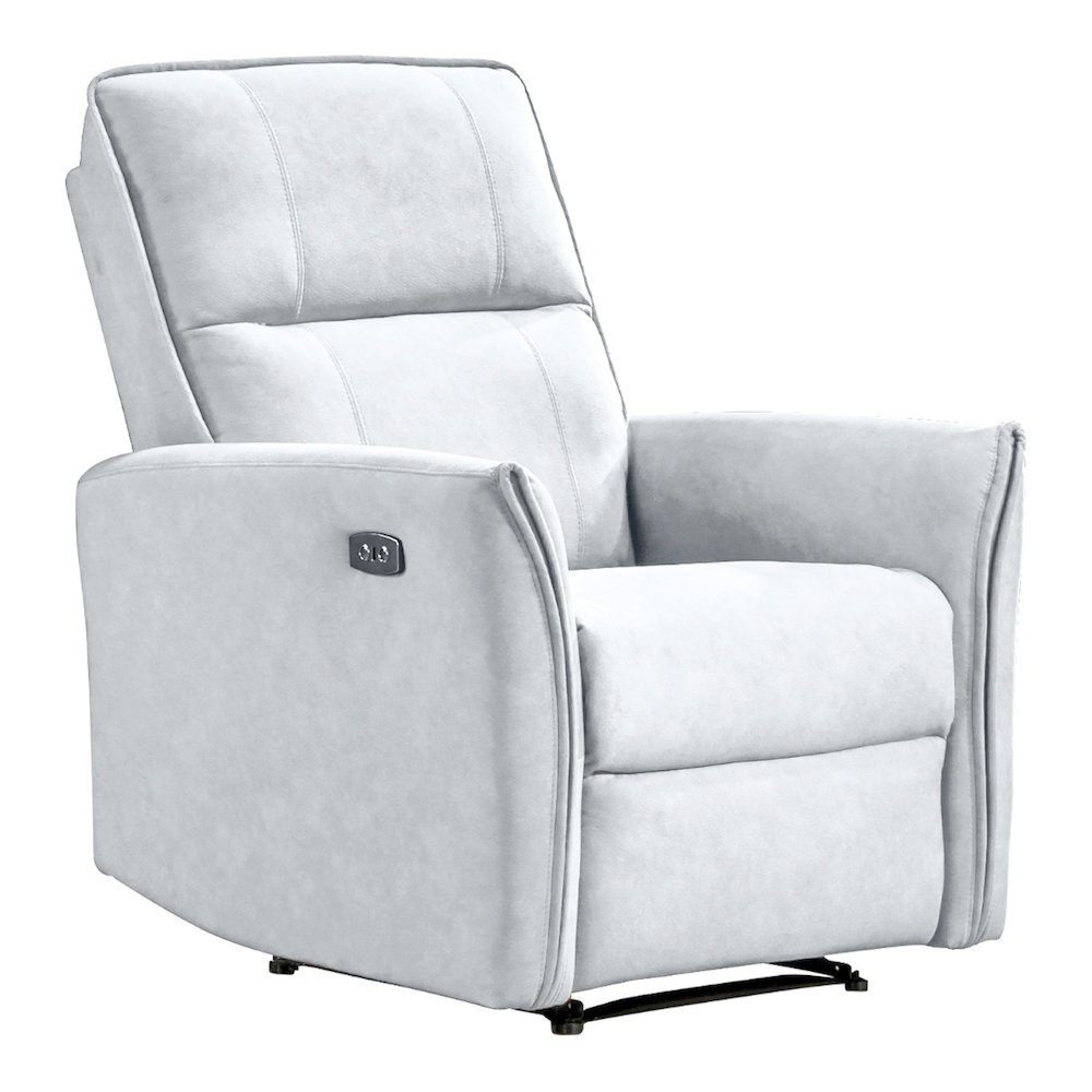 Asheville Grey Suede Recliner Chair. Picture 1