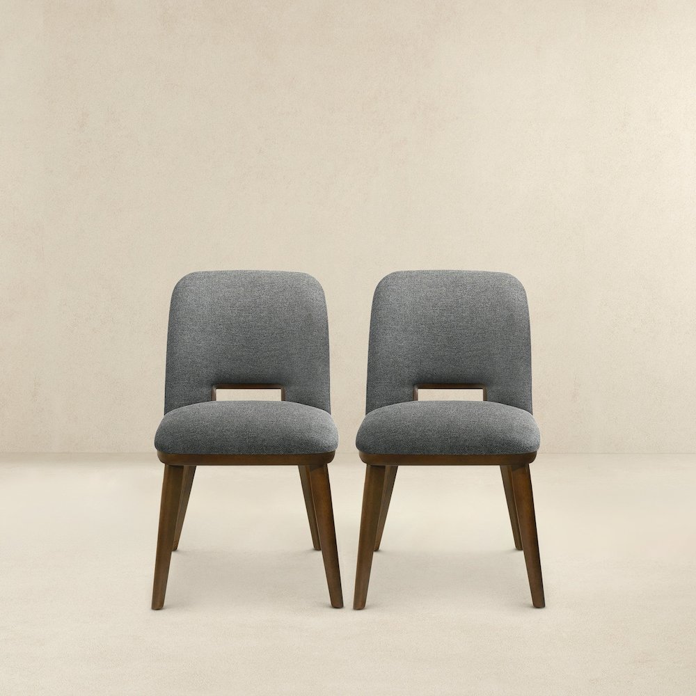 Blaken Dark Grey Fabric Dining Chair (Set Of 2). Picture 7
