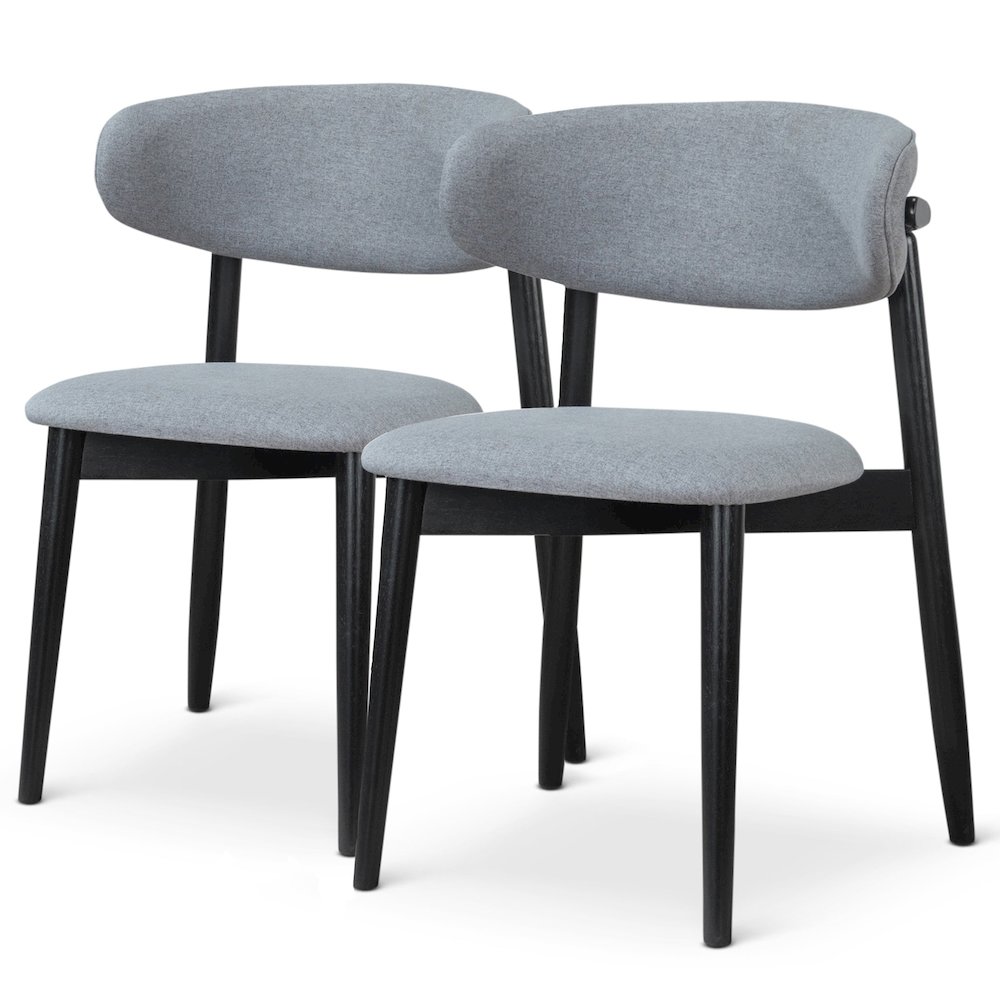Korbin Grey Fabric Dining Chair (Set of 2). Picture 1