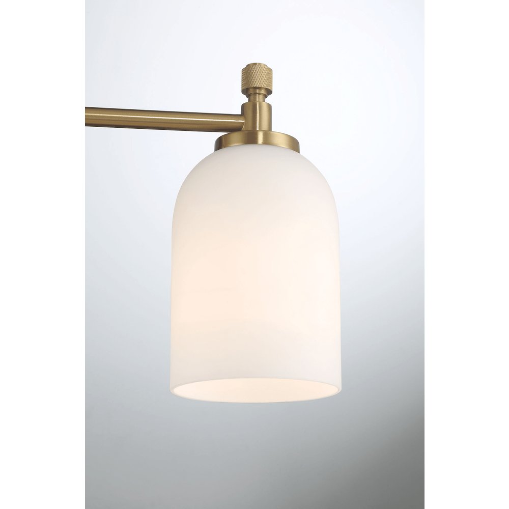 Three Lights Vanity Brushed Gold Bathroom Wall Light for Bathroom Over Mirror. Picture 5