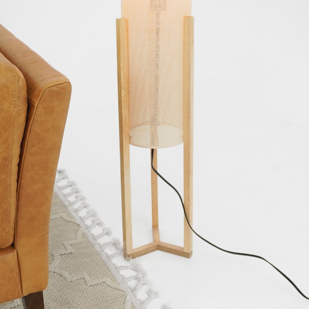 Ethos Floor Lamp Oak and Natural. Picture 4