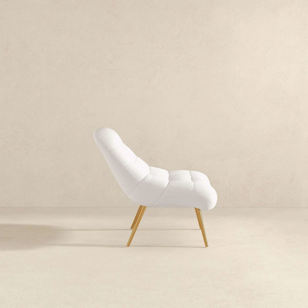Aubrey French Boucle Lounge Chair. Picture 4