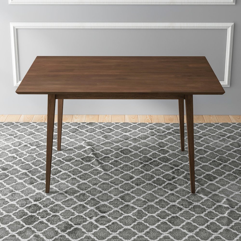 Mary Modern Style Solid Wood Rectangular Dining Kitchen Table. Picture 3