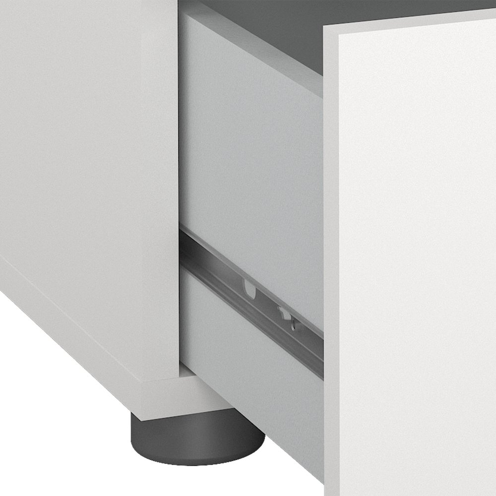 Austin 2 Drawer Nightstand - Set of 2, White. Picture 5